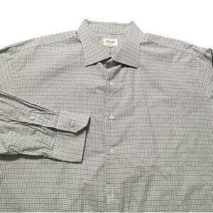 Hamilton Co. Shirt Mens XXL Modern LS Button Down USA Gingham Plaid Blue & Green